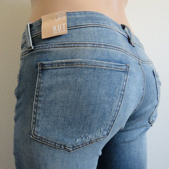 Kut from the Kloth Plus Size High Rise Rsse Ankle Straight Leg Jeans Size 24W main image 0